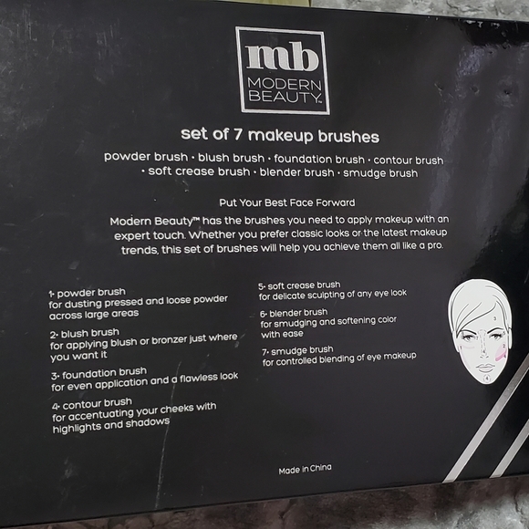 MB MODERN BEAUTY MAKEUP BRUSH SET - Picture 3 of 4